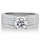 Emiliya's 5 Row CZ and Silvertone Engagement Ring
