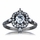 Emmeline's Vintage Style Black Engagement Ring - Cubic Zirconia
