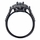 Emmeline's Vintage Style Black Engagement Ring - Cubic Zirconia