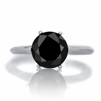 Enya's 1.5ct Silvertone Black CZ Engagement Ring