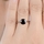 Enya's 1.5ct Silvertone Black CZ Engagement Ring
