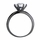 Enya's Black Plated Round Cut Engagement Ring