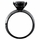 Enya's Black CZ Triple Row Wedding Ring Set