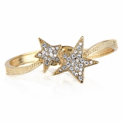 Erin's Goldtone Rhinestone Star Cuff Bracelet