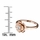 Esmerelda's Rose Gold Flower CZ Ring