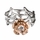 Esmerelda's Rose Gold Flower Stem Ring Set