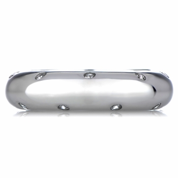 Etoile High Polish CZ Eternity Pinky Ring