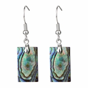 Eyana's Rectangle Shaped Abalone Shell Dangle Drop Earring