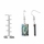 Eyana's Rectangle Shaped Abalone Shell Dangle Drop Earring
