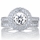 Karisma's Halo Cubic Zirconia Wedding Ring Set