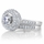 Karisma's Halo Cubic Zirconia Wedding Ring Set