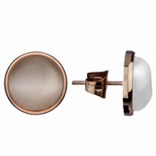 Farrah's Rose Goldtone Imitation Opal Stud Earrings