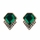 Francine's Geometric Simulated Emerald Crystal Stud Earrings