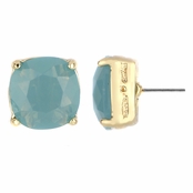 Gabriela's 14mm Cushion Stud Earrings - Imitation Turquoise