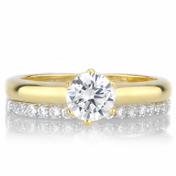 Gabriella's Petite Wedding Ring Set - Two Tone