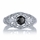 Gemma's 0.5 ct Black CZ Vintage Style Wedding Ring