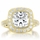 Gina's Vintage Style Cushion Cut CZ Engagement Ring - Goldtone