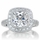 Gina's Vintage Style Halo Cushion Cut CZ Engagement Ring