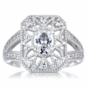 Greta's Vintage Style CZ Cocktail Ring