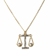 Hailey's Zodiac Horoscope Charm Necklace - Libra, The Balance
