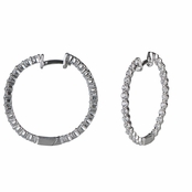 Halle' s Cubic Zirconia Hoop Earrings
