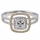 Hazel's Cushion Cut Two Tone Halo Engagement Ring