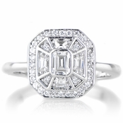 Heirloom Inspired Jewelry: Mona's CZ Vintage Engagement Ring
