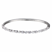 Idette's Round and Marquise Cut CZ Bangle Bracelet
