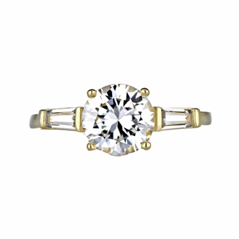 Sookie's 2 Carat Goldtone CZ Engagement Ring