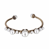 Isabel's Fancy Simulated Pearl Bangle Bracelet
