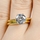 Jackie's 2 Carat Round Cut CZ Goldtone Wedding Ring Set