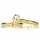 Jackie's 2 Carat Round Cut CZ Goldtone Wedding Ring Set