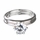 Jackie's 2 Carat Round Cut CZ Silvertone Wedding Ring Set