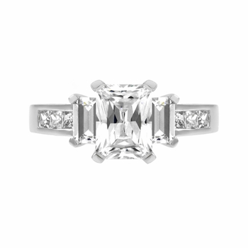 Jada's CZ Emerald Cut Engagement Ring - 1.25ct
