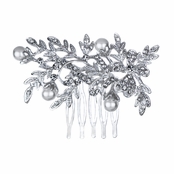 Jaleah's Imitation Pearl Leaf Hair Comb