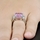Perfectly Pink Emerald Cut CZ Engagement Ring