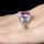 Perfectly Pink Emerald Cut CZ Engagement Ring