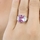 Perfectly Pink Emerald Cut CZ Engagement Ring