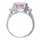 Perfectly Pink Emerald Cut CZ Engagement Ring