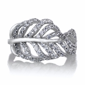Judith's CZ Leaf Ring Band