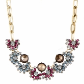Juliette's Champagne and Grey Holiday Statement Necklace