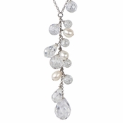 June's Crystal and Imitation Pearl Necklace