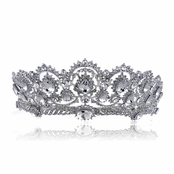 Kallista's 18K White Goldtone Plated Crystal Bridal Tiara