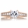 Kalma's 2ct CZ Rose Goldtone Princess Cut Engagement Ring