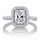 Karda's 3.5ct Emerald Cut CZ Halo Engagement Ring