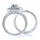 Karianne's Vintage Halo Emerald Cut CZ Wedding Ring Set