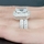 Karianne's Vintage Halo Emerald Cut CZ Wedding Ring Set