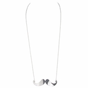 Karin's Silvertone Mustache Necklace