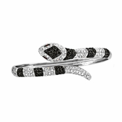 Kasen's Black & Clear CZ Snake Bangle