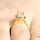 Kat's Goldtone Cubic Zirconia Wedding Ring Set